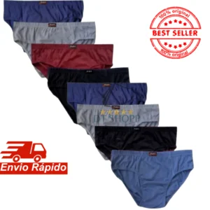cueca kit 10 ou 5 peças 100% algodão Estilo confortável e respirável adulto