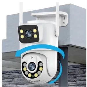 Câmera De Segurança a Prova de água Lente Dupla APP ICSEE IP66 Camera IP WiFi 360