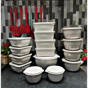 Kit 15 Potes Herméticos para Alimentos | Vários Tamanhos | Organização de Cozinha 𝗟𝗶𝘃𝗿𝗲 𝗱𝗲 𝗕𝗣𝗔