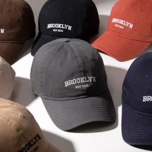 Boné De Beisebol Retrô Brooklyn Bordado Estilo Rua Unissex Algodão Macio Lavado Para Uso Diário
