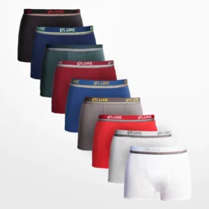 KIT 10 CUECA BOXER BOX ALGODÃO CUECAS D'LUXE