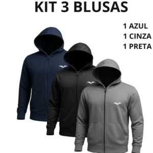 Jaqueta Blusa Jogger Masculina com Capuz Para Frio Com Refletivo