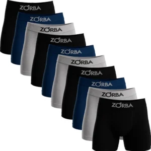 Kit 10 Cuecas Zorba Boxer Algodão Box Elástico Sem Costura Cueca Masculina Confortável Seamless 781