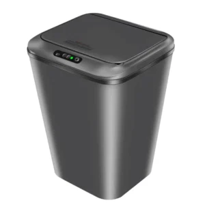 Lixeira16L Sensor Automática Inteligente para Escritório Banheiro ou Cozinha/Salar cor cinza/branco
