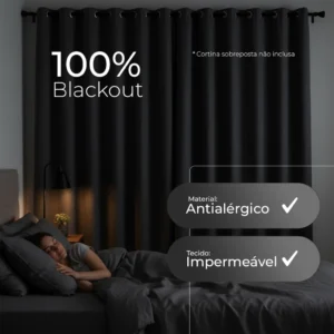 Cortina Blackout Painel com Velcro Corta Luz Sala Quarto Cozinha Janela Cortina Decorativa Fácil Instalar Várias Cores
