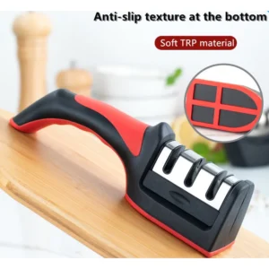 Afiador De Faca 3 Estágios Amolador Profissional Com Afiação Rápida Em Aço Inoxidável