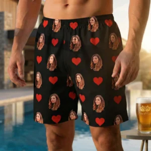 Shorts com Foto Sortidas Shorts Masculino Personalizado Presente Namorado Dia Dos Namorados