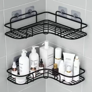 Kit 1/2/4 Prateleiras Suporte Com Alto Adesivos Para Parede Banheiro Cozinha lavanderia Shampoo E Sabonete