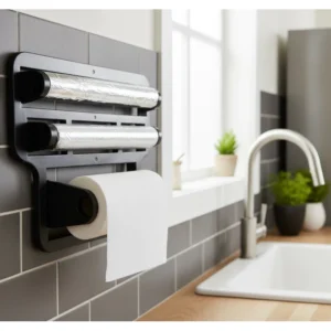 Porta Papel Toalha Triplo Suporte Rolos Para Cozinha 4 em 1